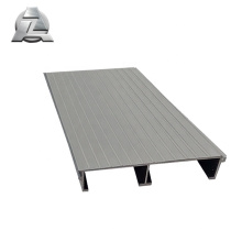 Profilé de plancher de terrasse de patio en aluminium gris recouvert de poudre série 6000